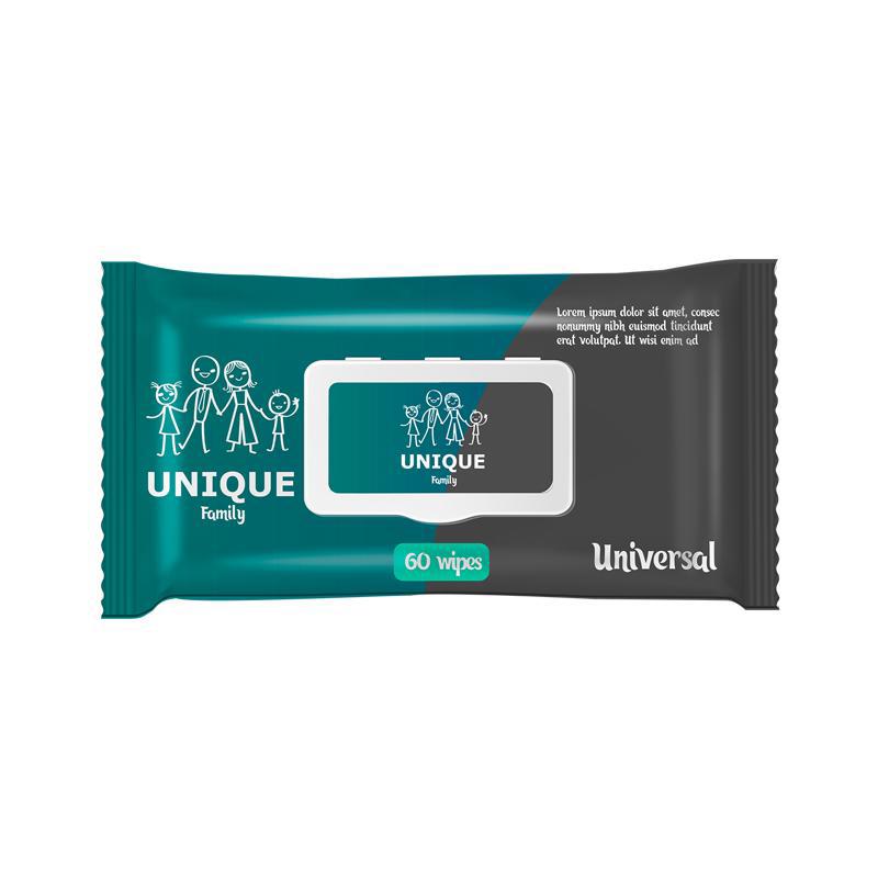 Салфетки влаж. Unique унив. 60шт