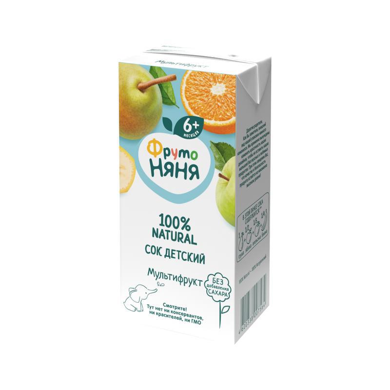 Juice "Fruto Nyanya" multifruit, sugar free 6m 0.2l