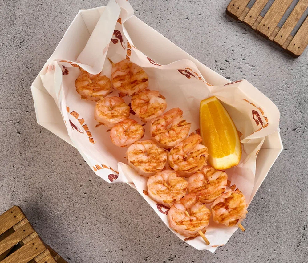 Креветки на гриле