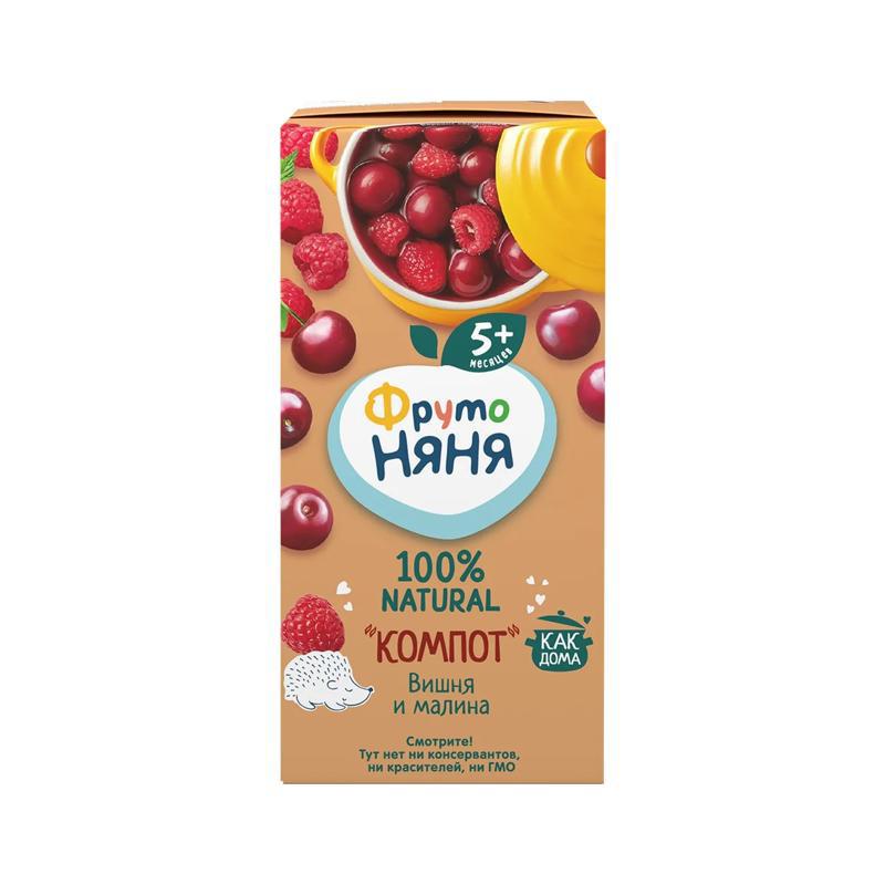 Compote "Fruto Nyanya" cherry and raspberry 5m 0.2l