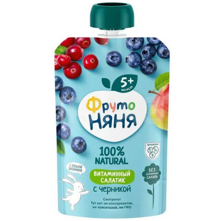 Fruto Nyanya puree vitamin salad with blueberries 90 g