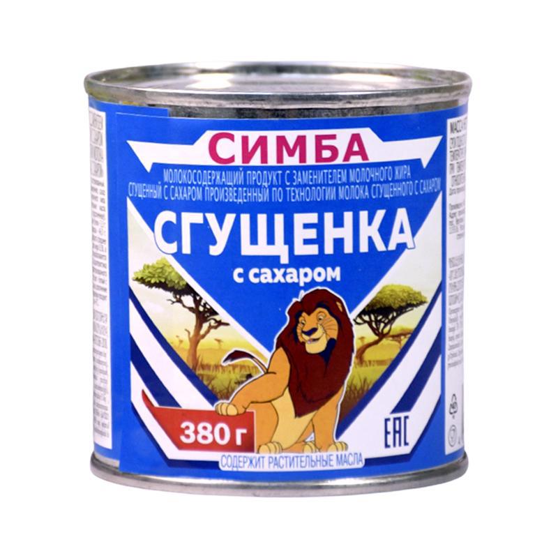 Condensed milk "Simba" 8.5% (can) 380g