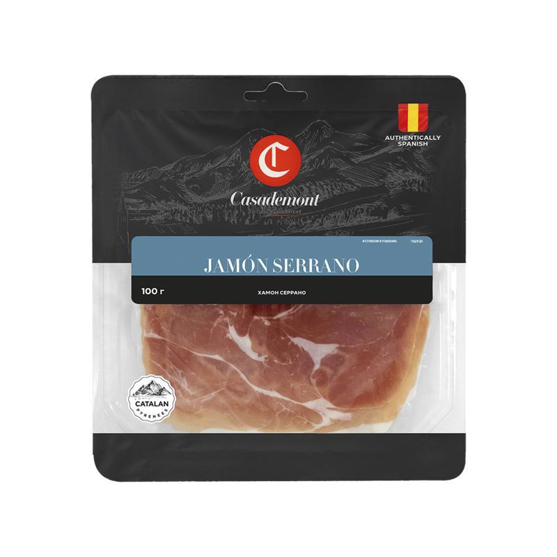 Jamon Serrano raw-dried "Casademont" sliced 100g