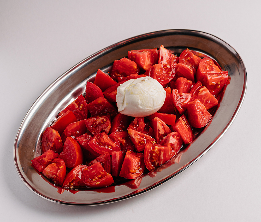 Lazy Caprese salad with Buffalo mozzarella