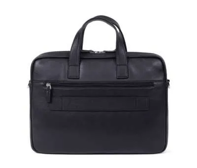 Կաշվե գործնական պայուսակ Briefcase 13" Black Hexagona