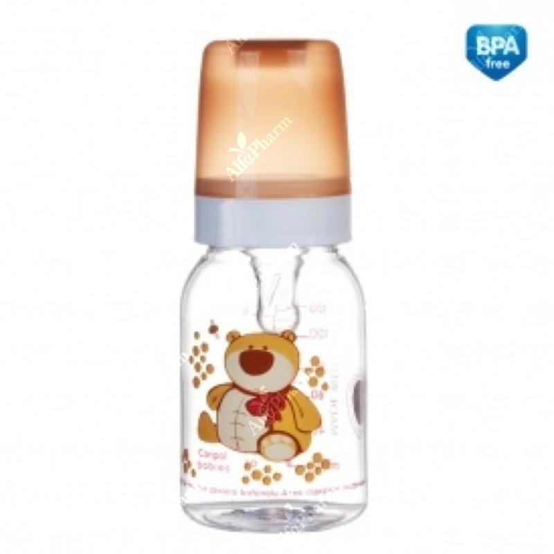 Canpol Bottle 11/851 plastic with silicone teat 120ml 3m +