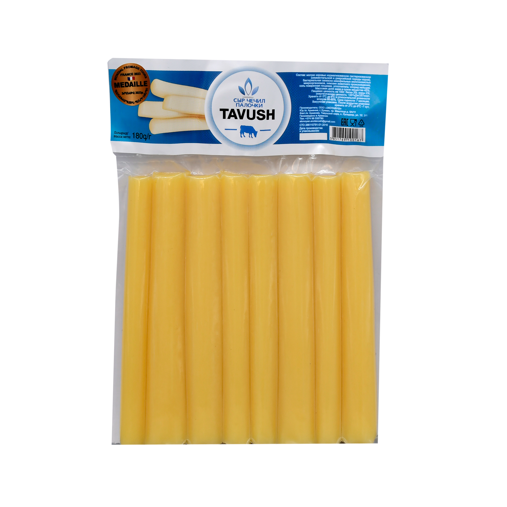 Сыр чечил "Тавуш" палочки 180г