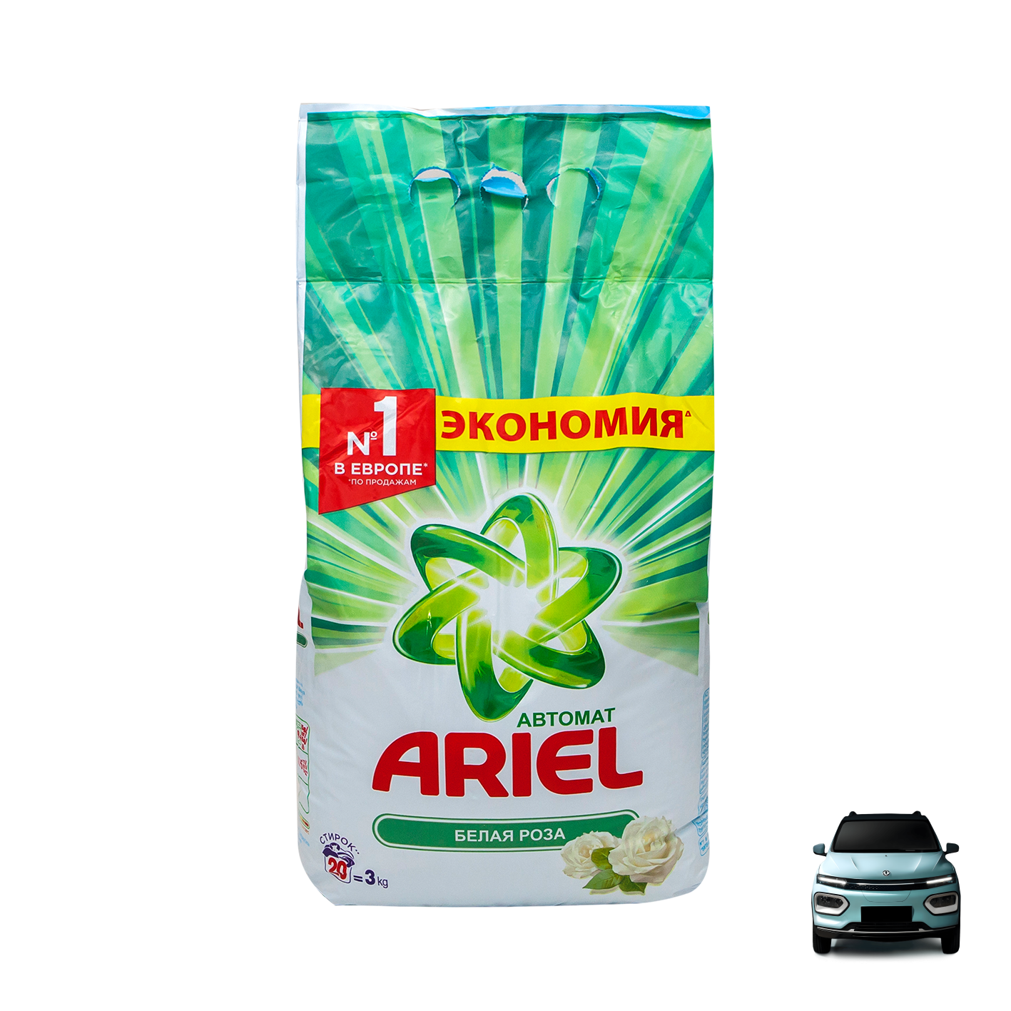 Washing powder "Ariel" White rose, automat 3kg