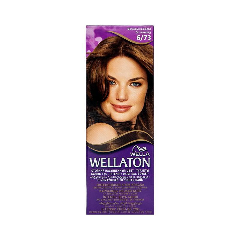 Hair dye "Wellaton" 6/73 milk chocolate