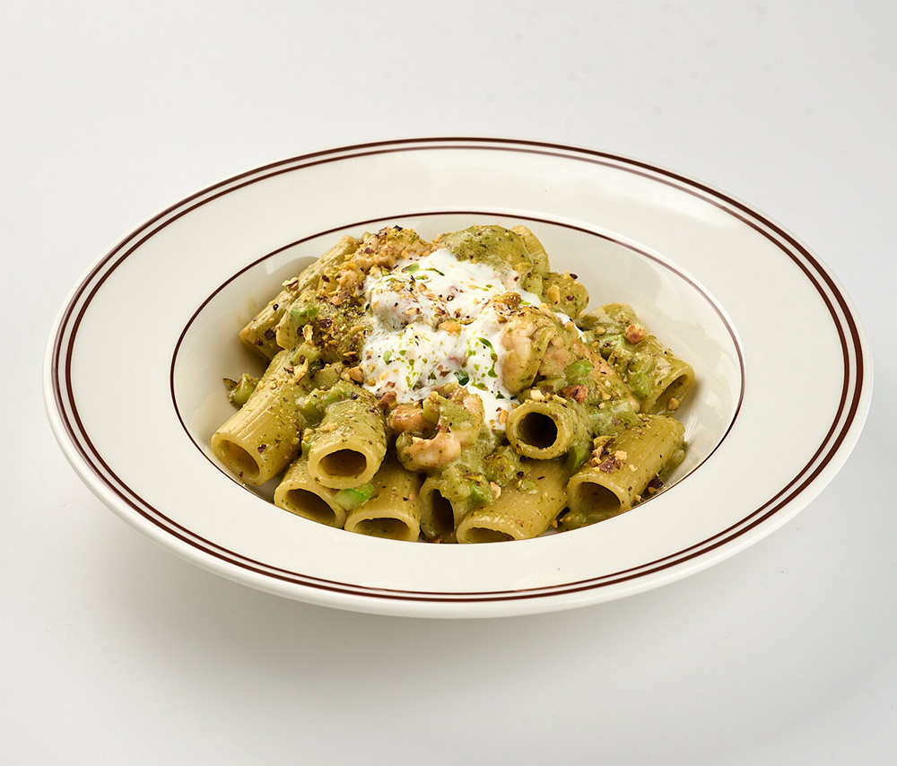 Паста с креветкой и песто 