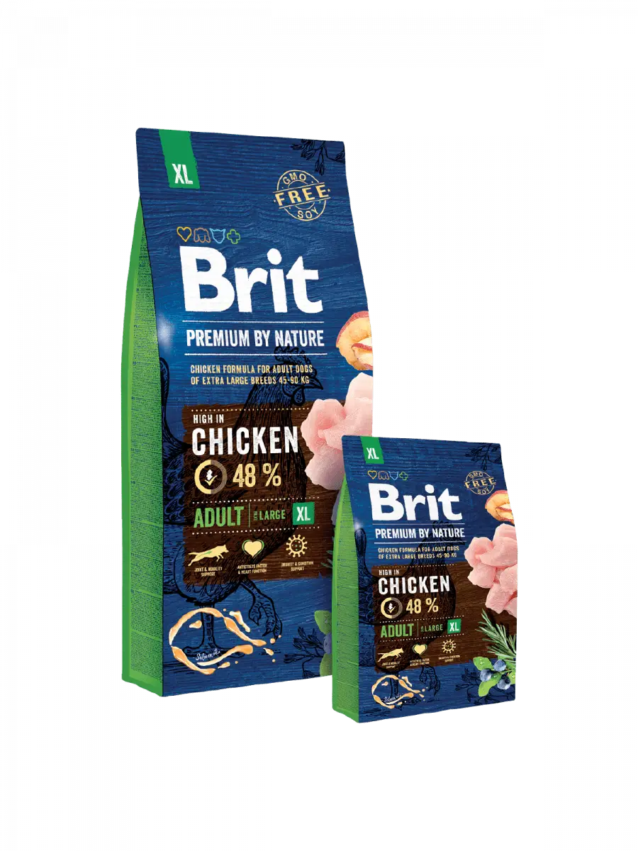 Brit հսկա չափահաս շների / Brit Premium By Nature, XLarge adult 1կգ
