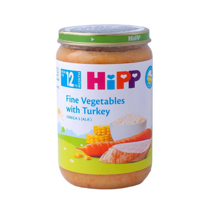 Puree "Hipp" vegetables-rice-turkey, gluten free 12m 220g