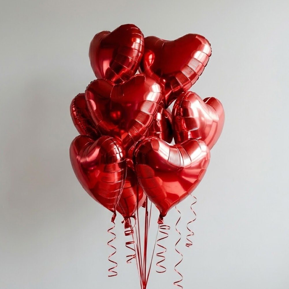 Heart-shaped helium balloon (1 pc)