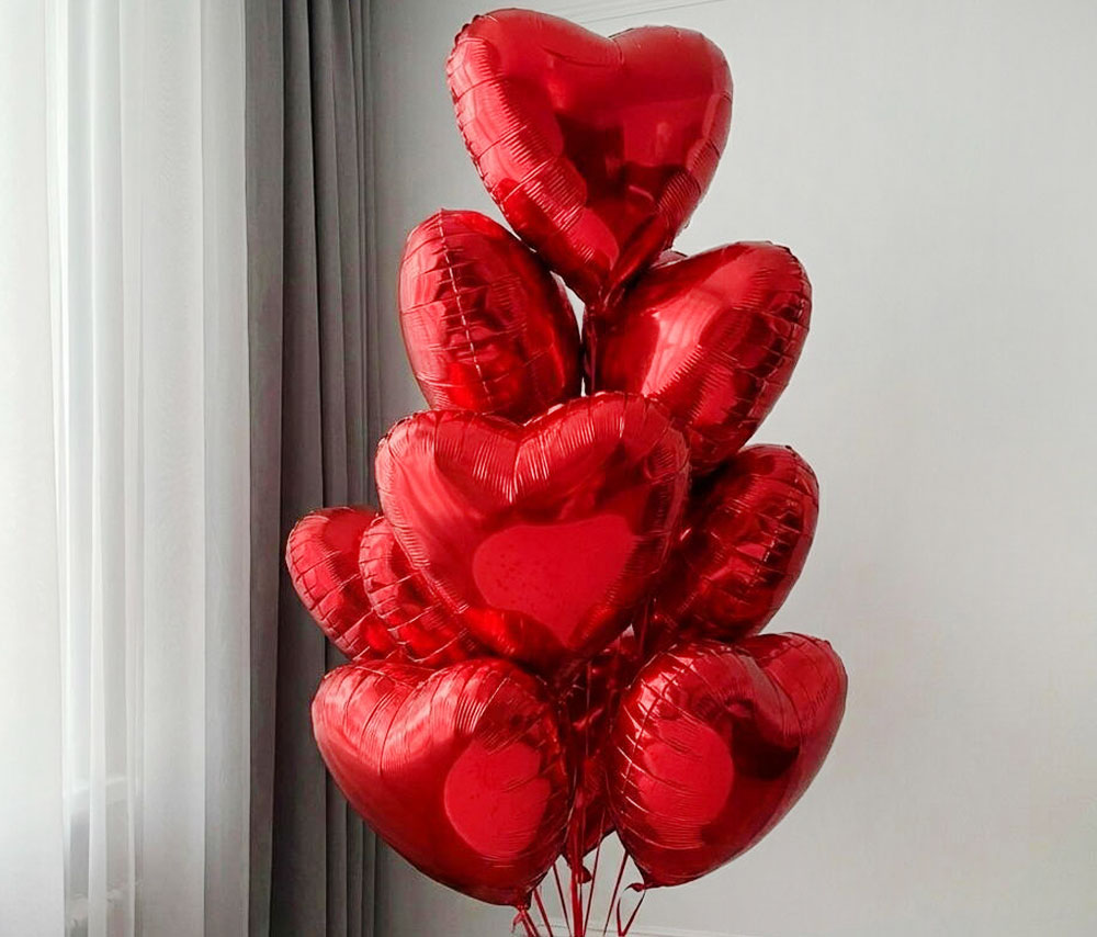 Կարմիր սիրտ փուչիկ (գազով)