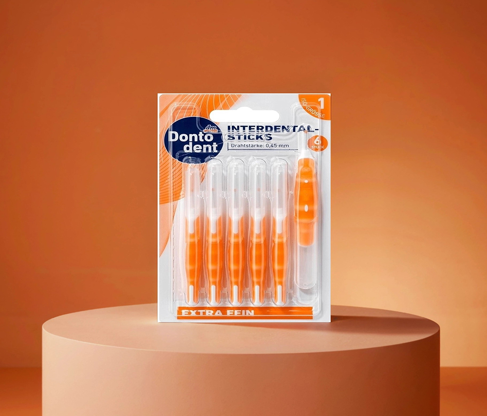 DONTODENT INTERDENTAL BRUSHES 0.45MM ISO 1, 6PCS