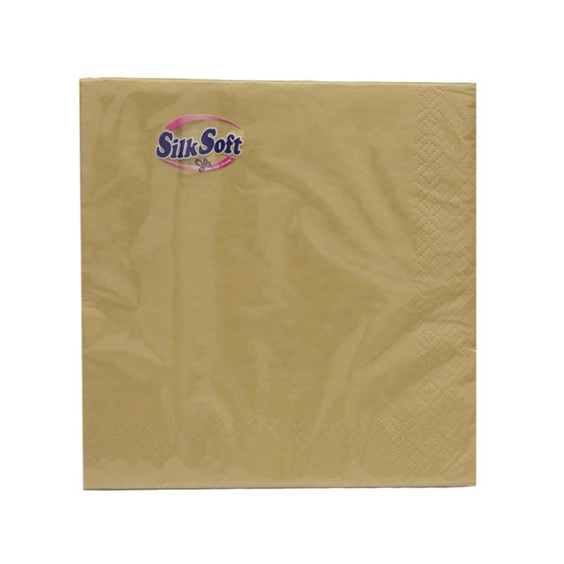 Անձեռոցիկներ «Սիլկ Սոֆթ» ոսկեգույն,եռաշերտ 20հտ