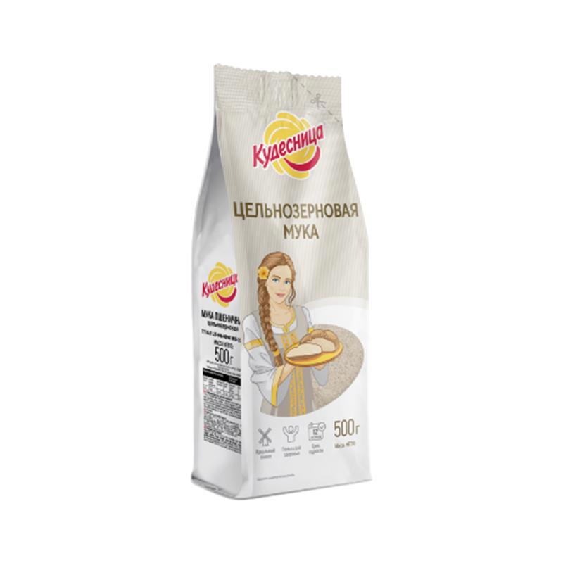 Мука "Кудесница" цельнозерновая 500г