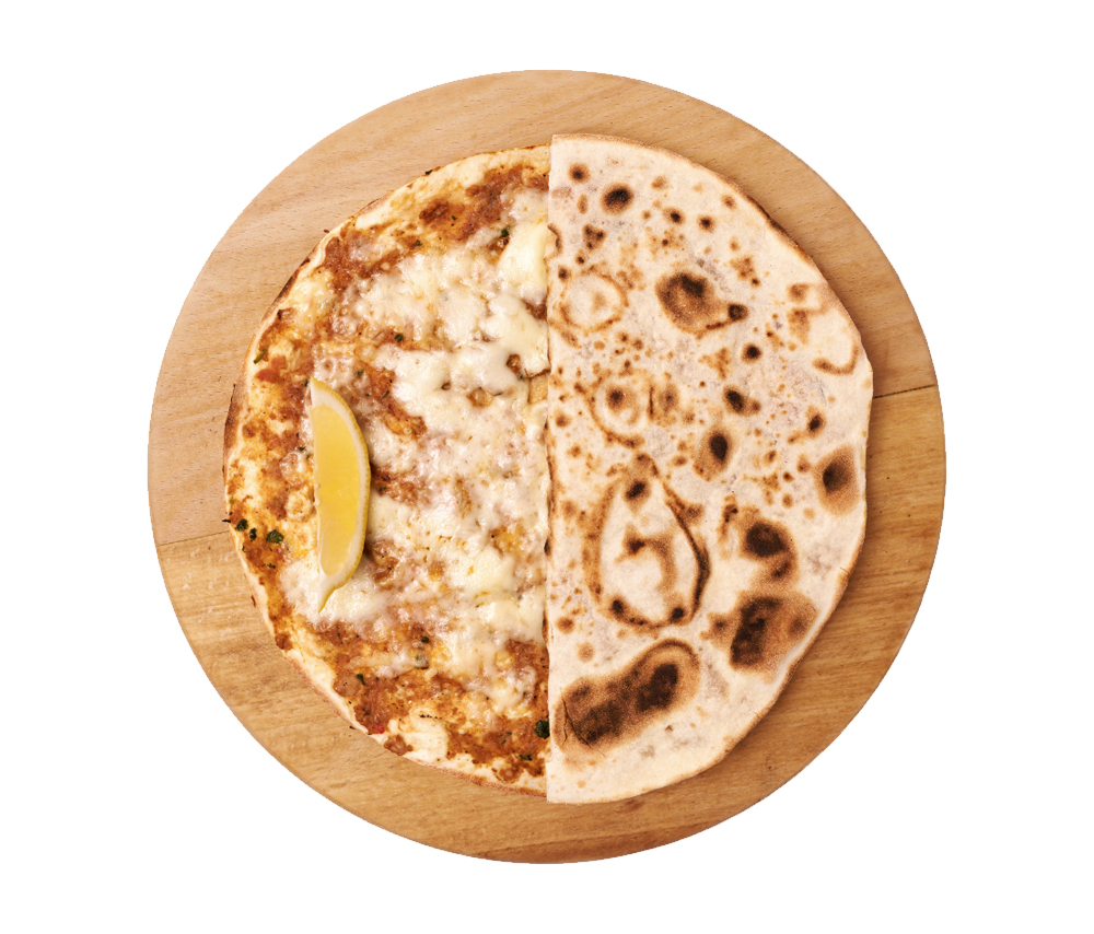 Lahmajo with Angus beef and cheese