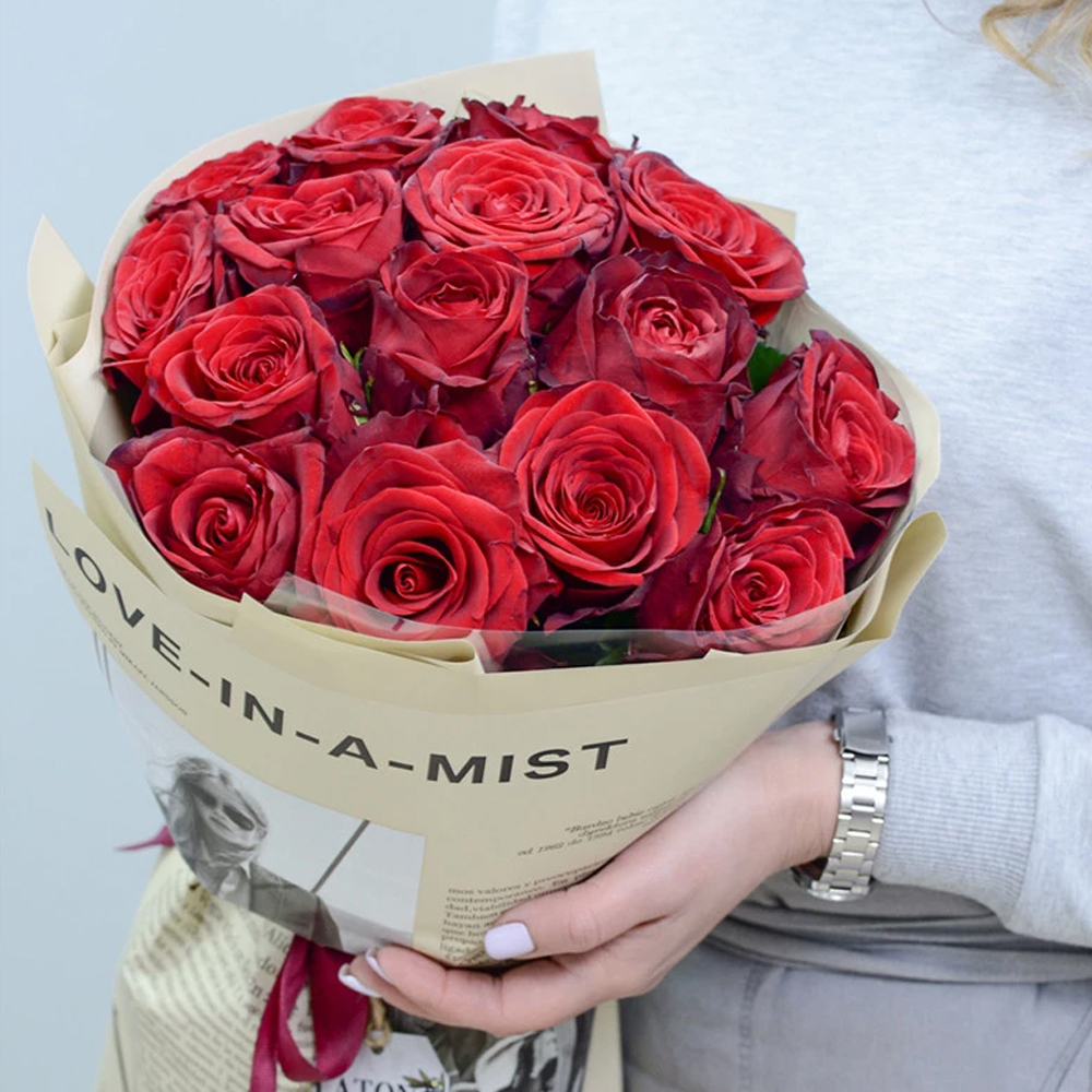 Bouquet "PARIS" with Red Roses