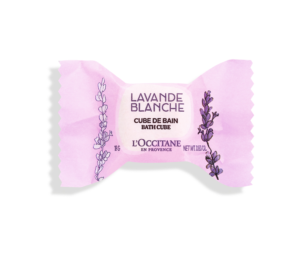 White Lavender Bath Cube - L'Occitane