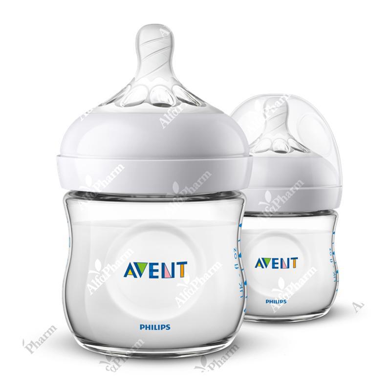 Avent plastic Bottle with wide neck natural 0m+ 125ml x2 030/27