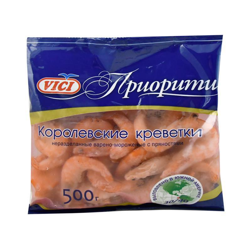 Креветки кор. в панц. 30/40 Vici 500г