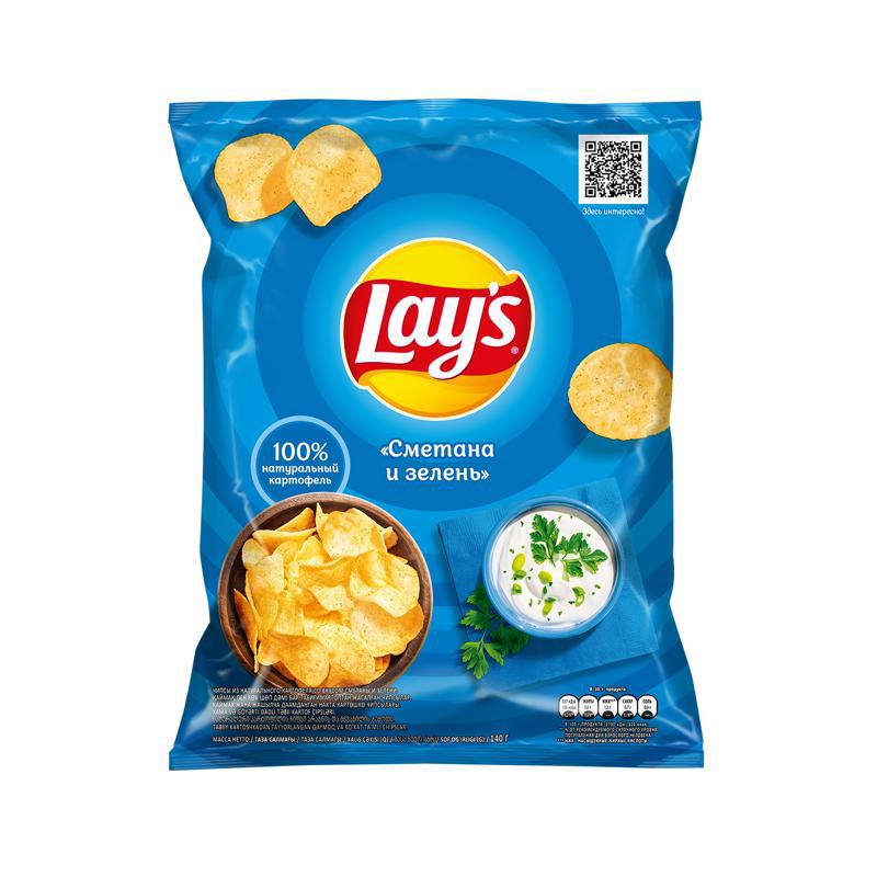 Չիպս «Լեյս» թթվասեր և կանաչի 140գր