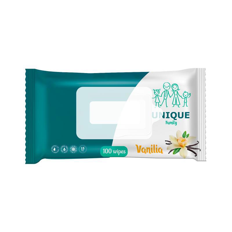 Салфетки влаж. Unique ваниль 15шт