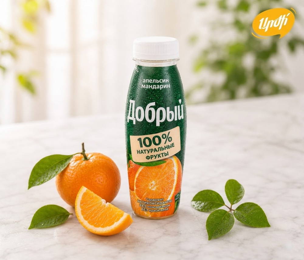 Natural juice Dobry (orange) 0.33l