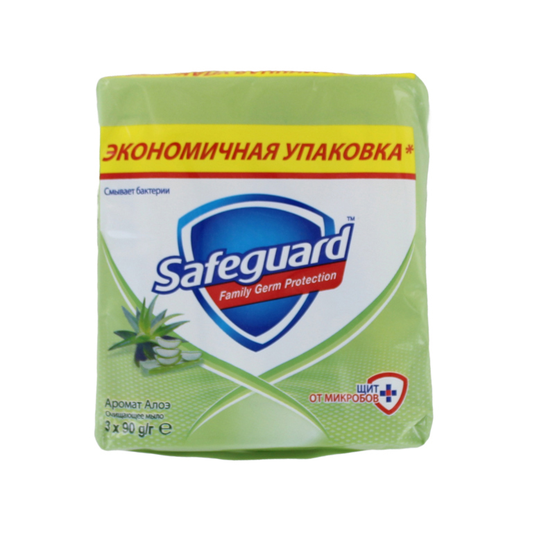 Antibacterial soap "Safeguard Aloe Vera" 3*90g

