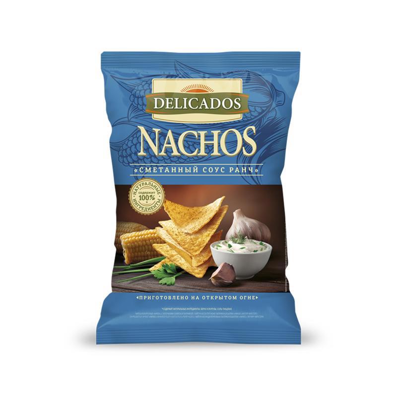 Начос "Delicados" сметан.соус ранч 150г