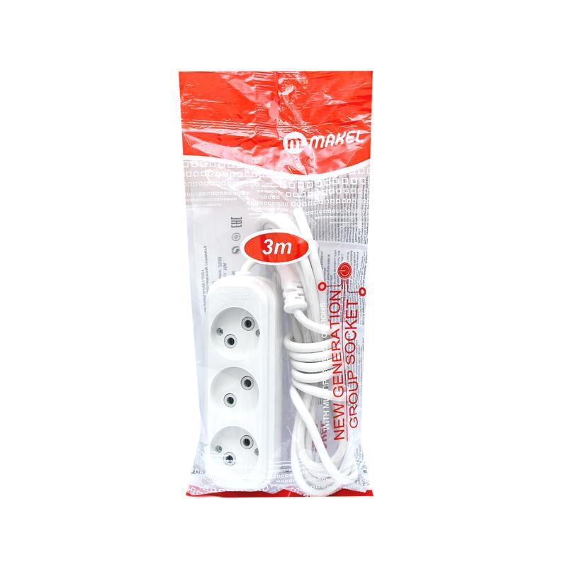 Удлинитель Makel 3роз. 3м