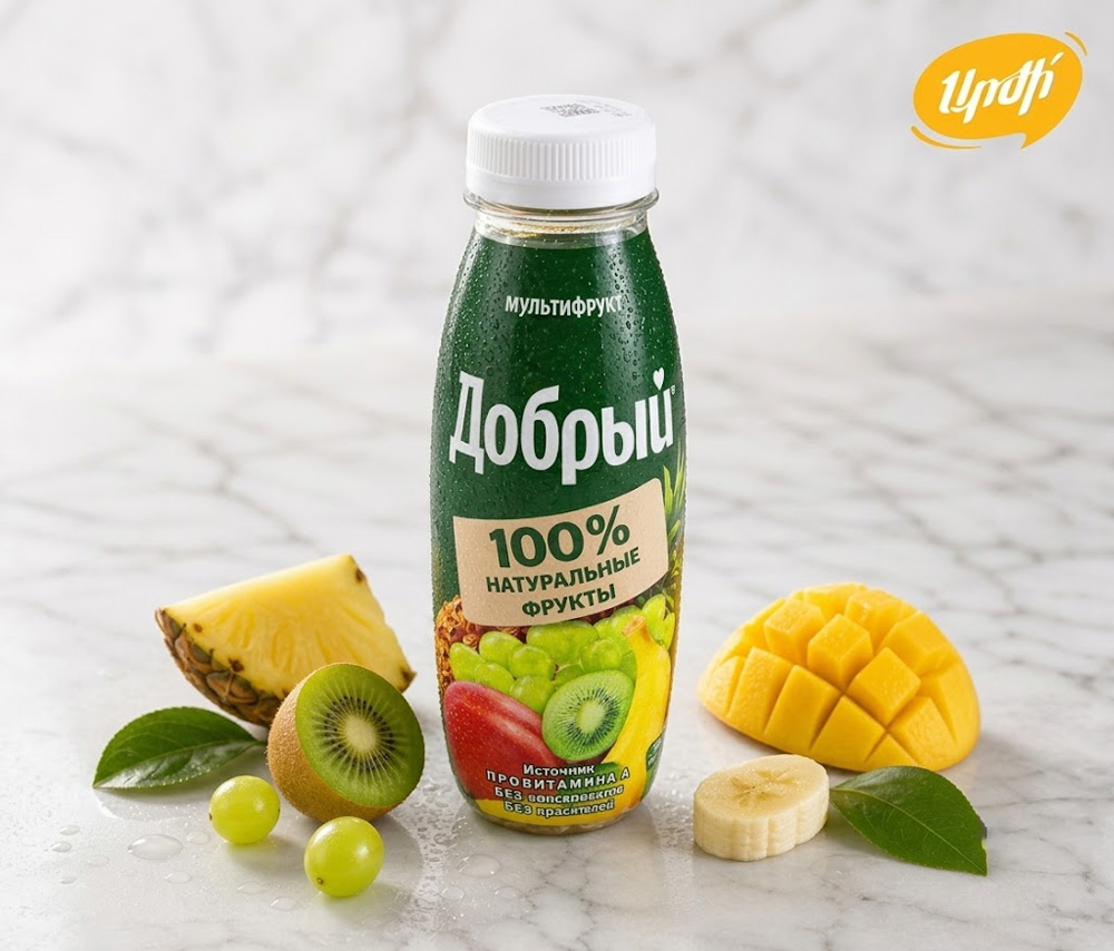 Natural juice Dobry (Multi-Fruit) 0.33l