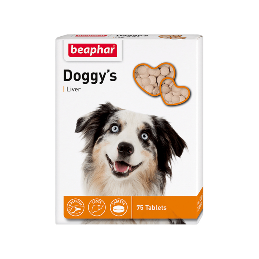Beaphar Doggy's լյարդի վիտամիններ շների համար, 75 հատ