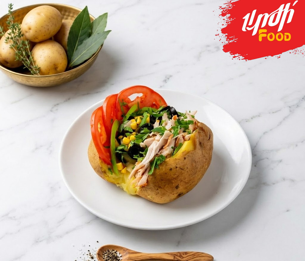 Фаршированный картофель с куриной грудкой