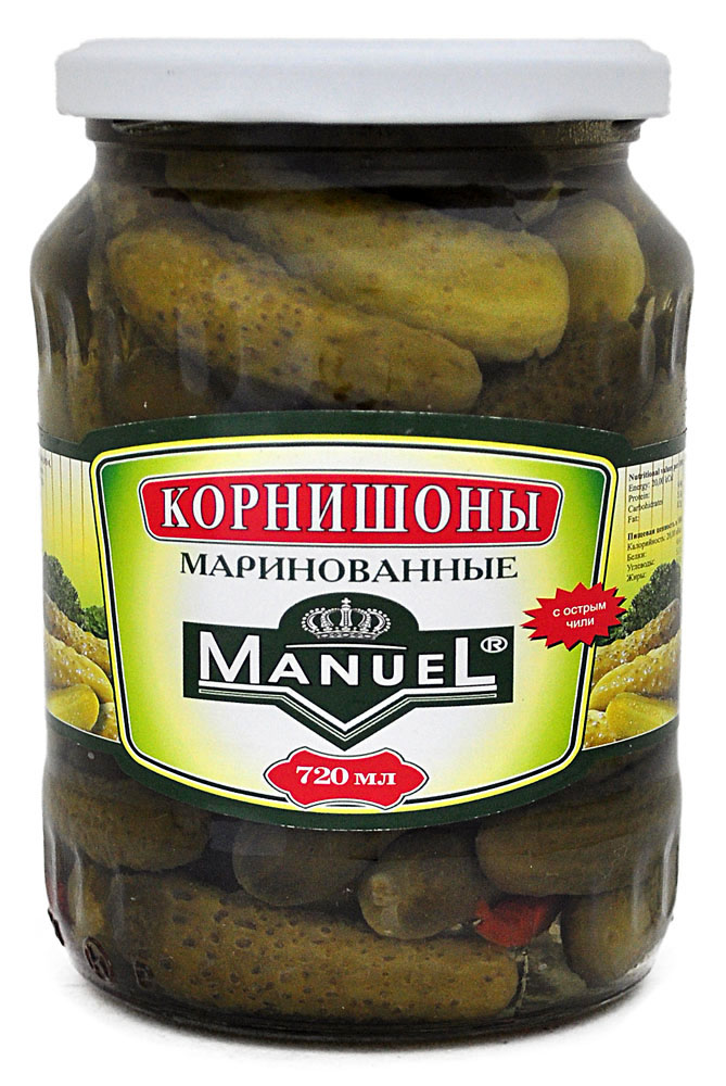 Корнишоны маринованные чили "Manuel" 720мл  