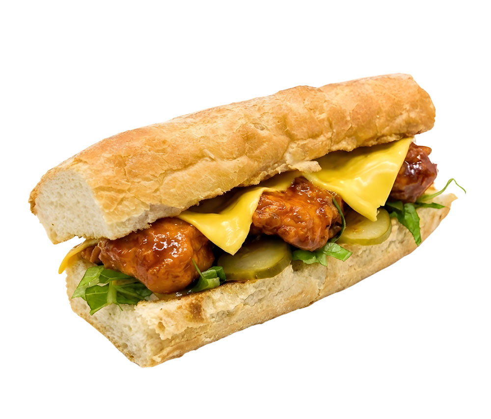 Spicy chicken torta