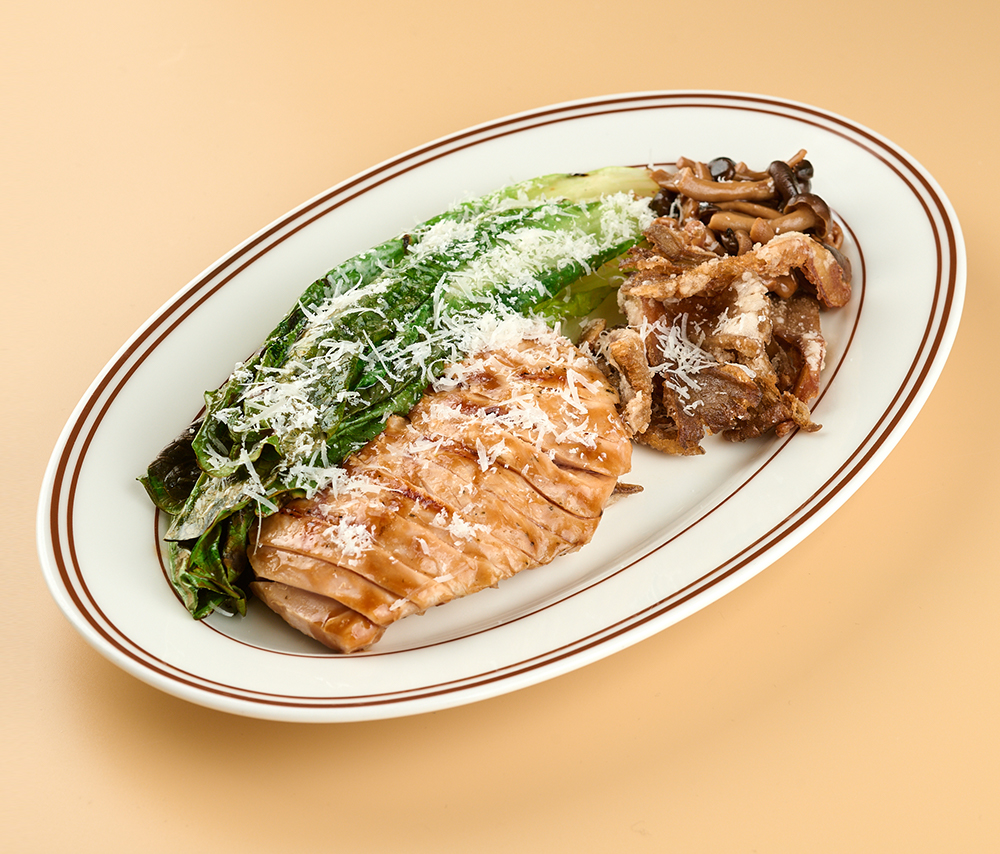 Հավով և սնկով աղցան