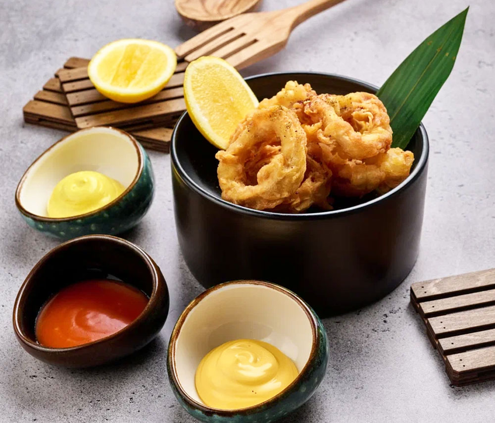 Crispy squid rings