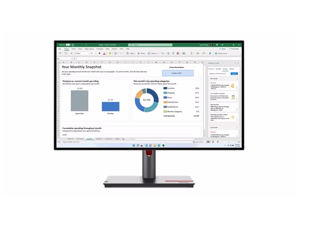 Մոնիտոր Lenovo 27" ThinkVision P27h-30 63A1GAT1EU