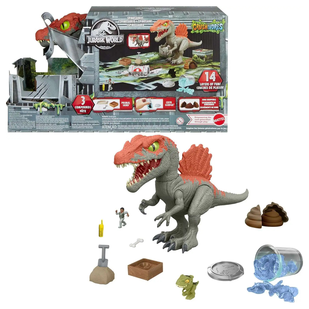 Jurassic World Crushivores Cage Crasher Spinosaurus Figure