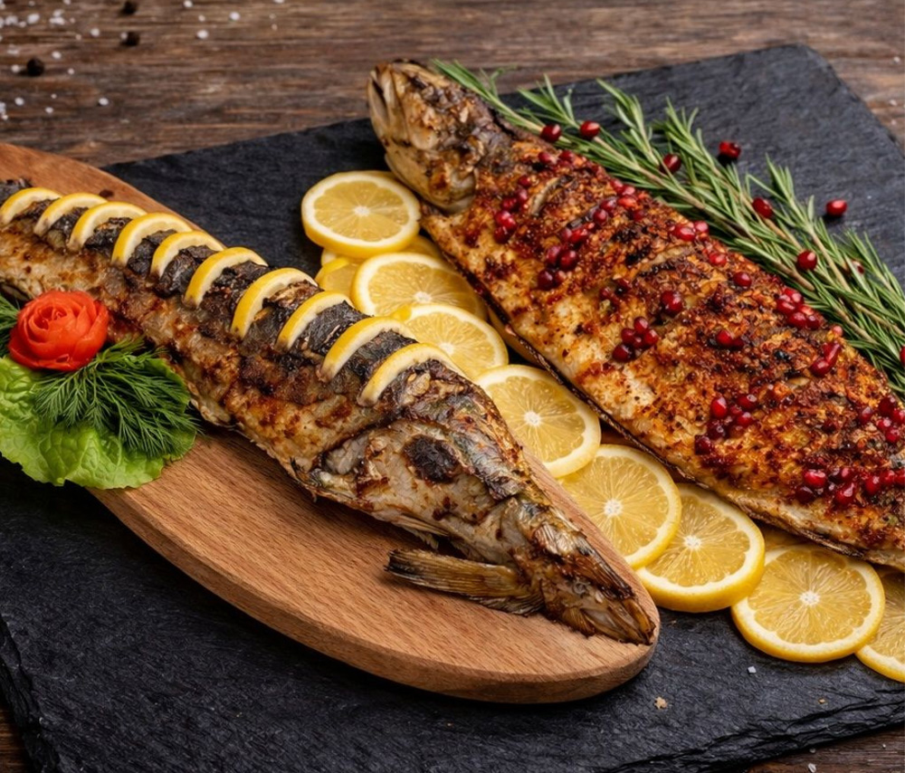 Grilled sterlet and trout combo N21