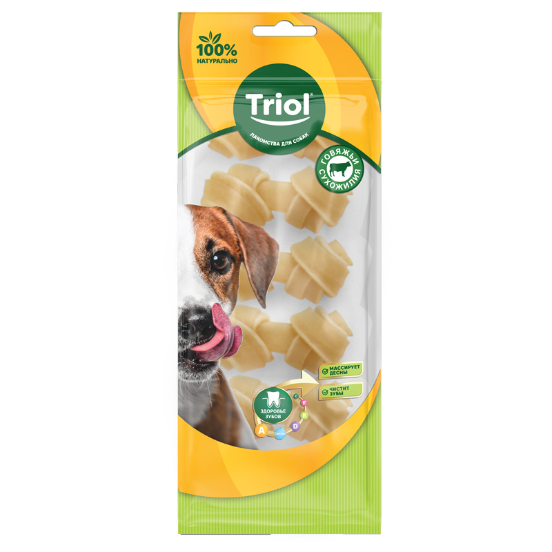 Triol DENTALՀանգույցային ծամող ոսկորներ, 6 սմ (6 հատ)