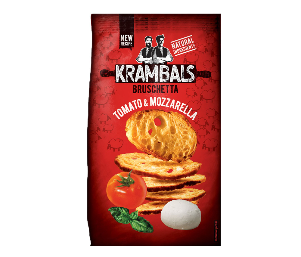 Сухарики ''Krambals'' Tomato & Mozzarella 70г