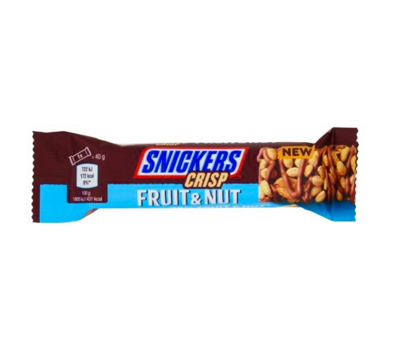 Chocolate stick with nuts & fruits "Snickers Triple Treat" 40g

