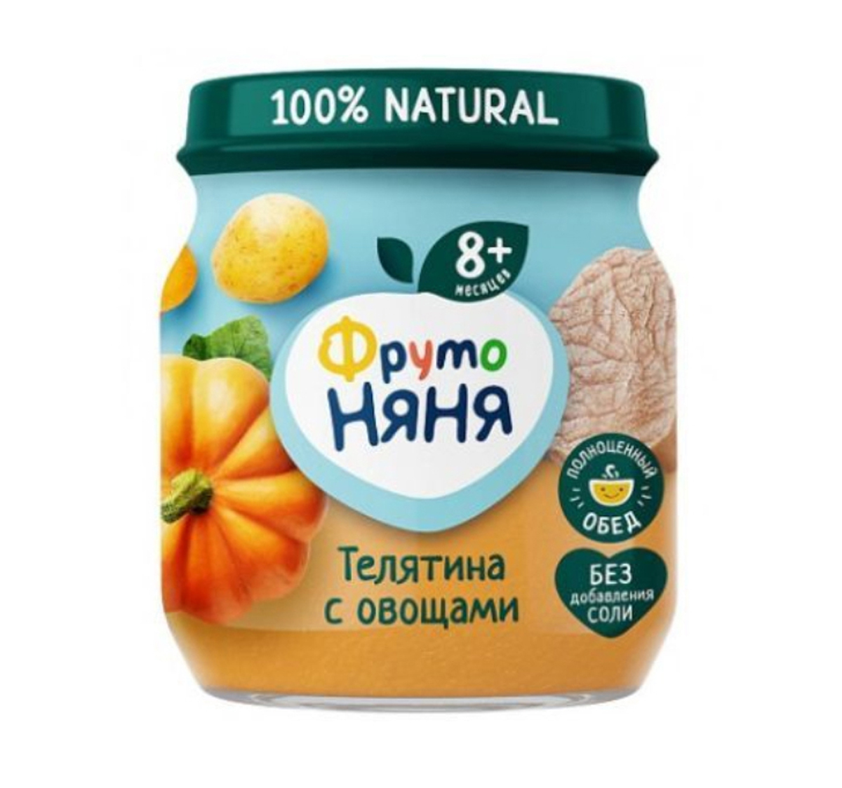 Veal puree with vegetables "Fruto Nyanya" 100g
