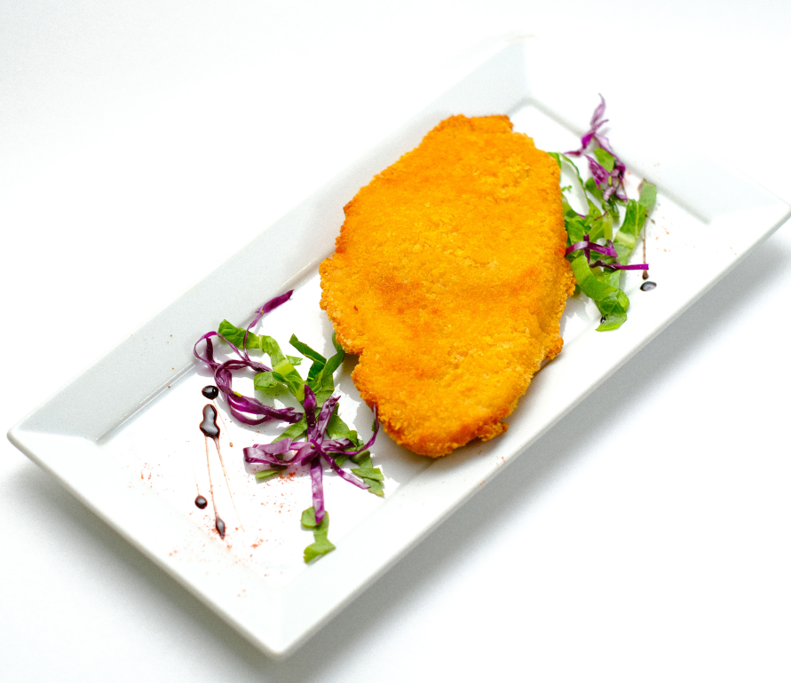 Chicken schnitzel with cheese