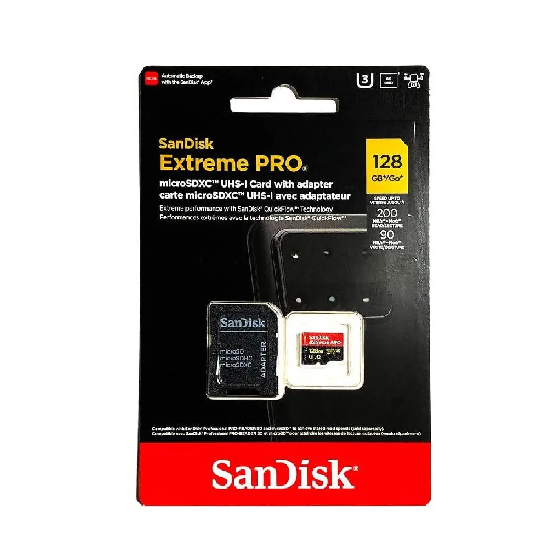Հիշողության քարտ Sandisk Extreme Pro 128gb MicroSDXC UHS-I adapt. 200MB/S