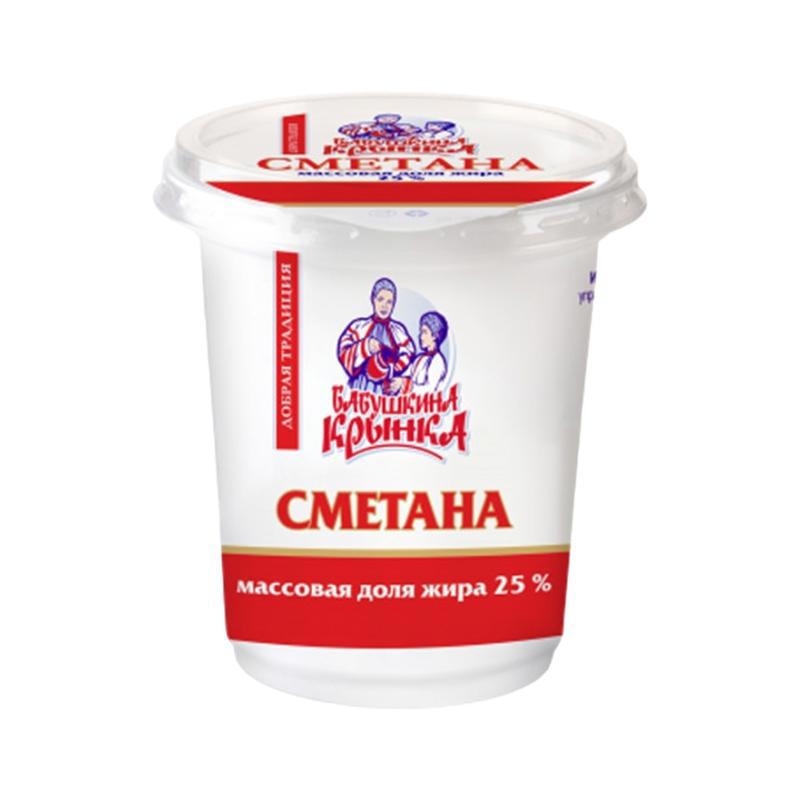 Sour cream "Babushkina Krinka" bifidobacterial 25% 380g