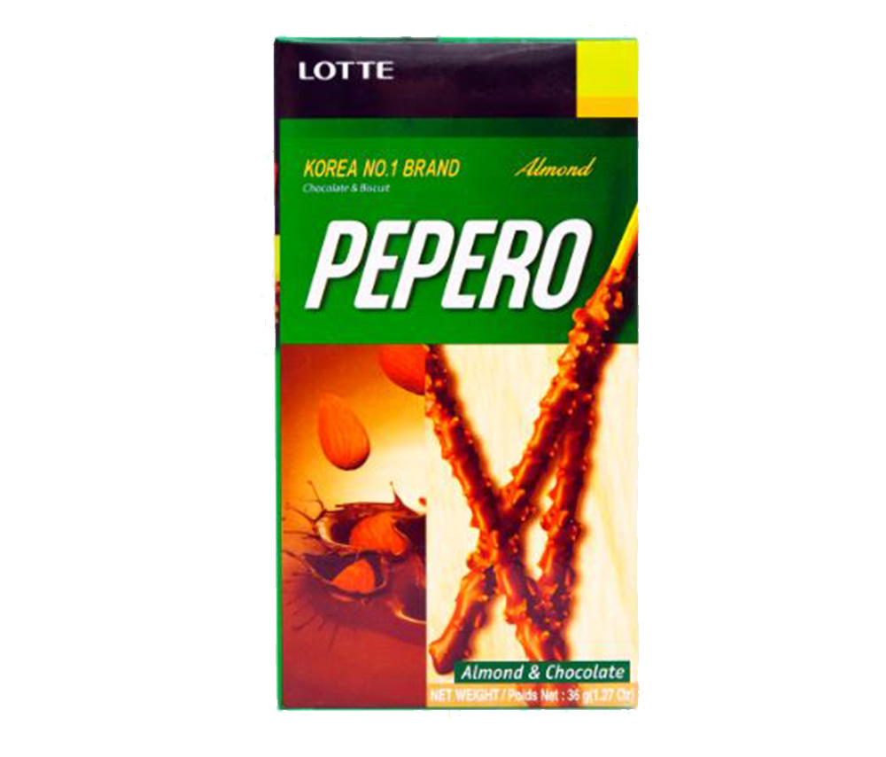 Pepero миндальные палочки 36г